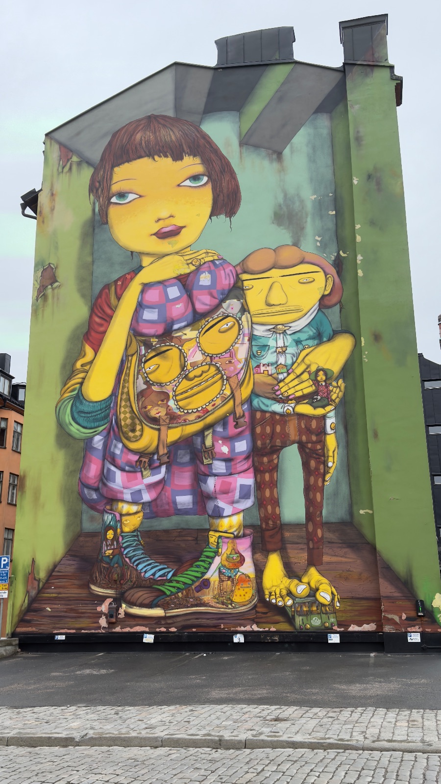 Mural de arte urbano en Estocolmo