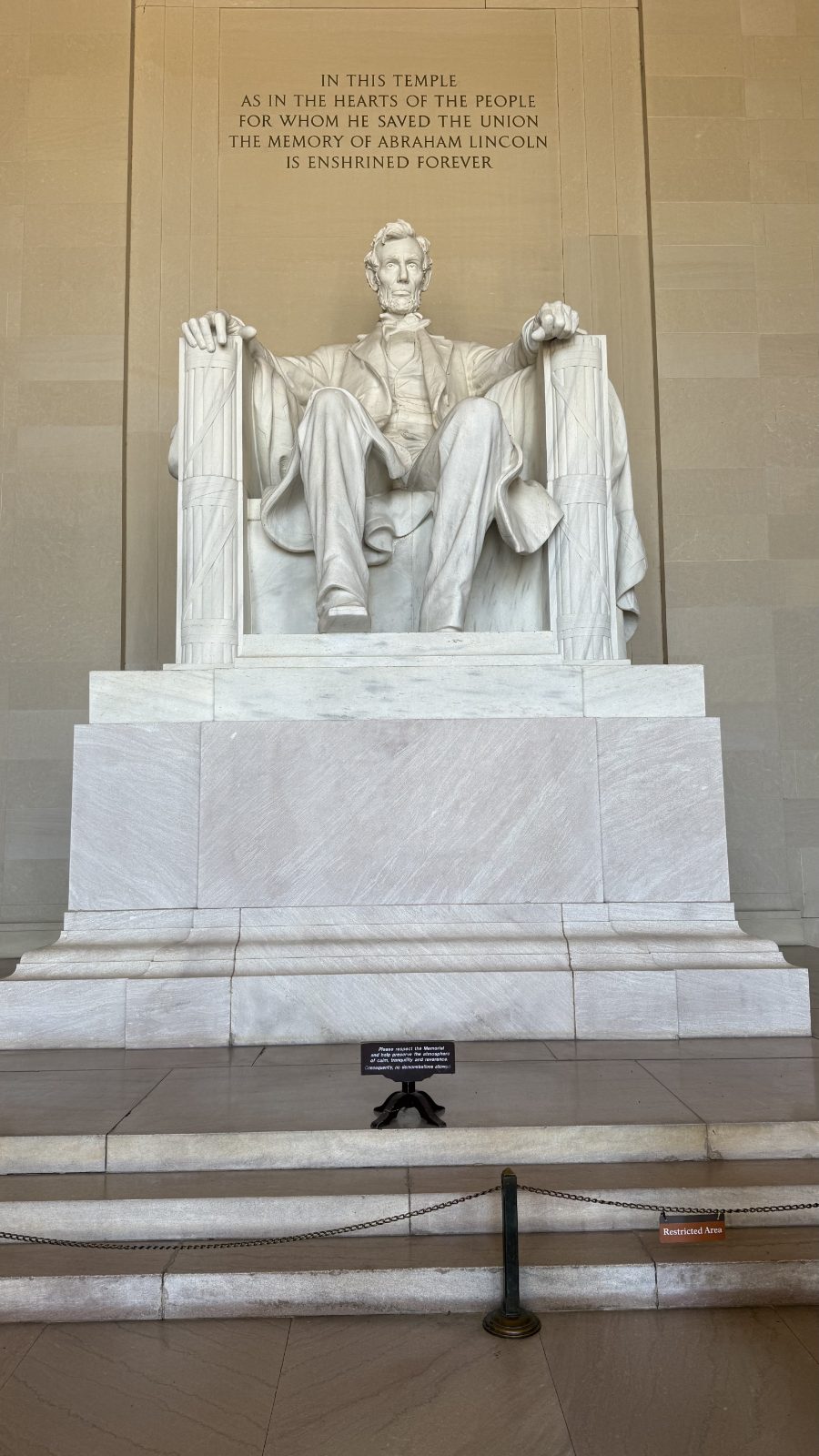 Estatua de Abraham Lincoln en el Monumento a Abraham Lincoln
